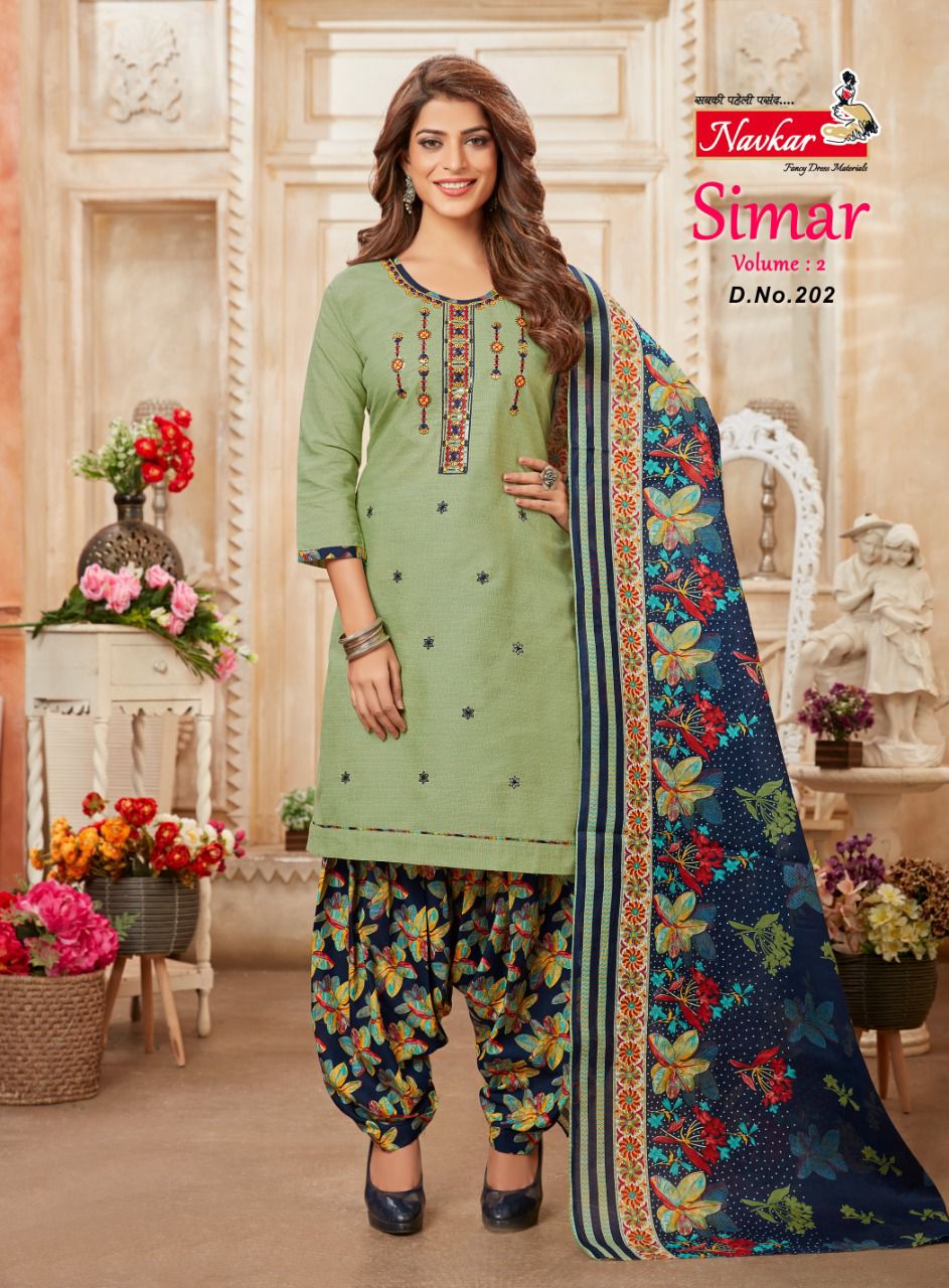 Navkar Simar Vol 2 Casual Wear Wholesale Cotton Printed Readymade Suit Catalog
